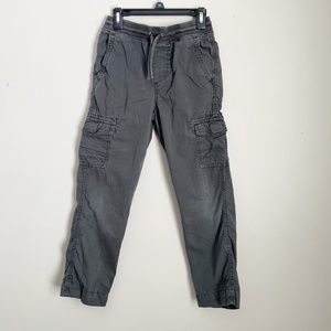 Urban Pipeline -Grey Cargo Elastic Drawstring Pants- Kids Small 6 Pockets